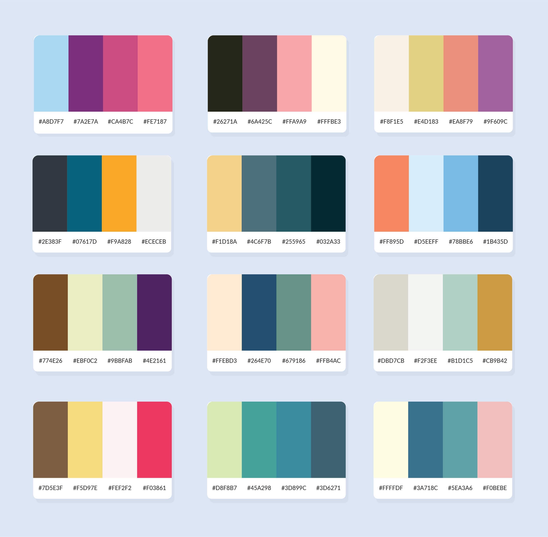 Pantone colour palette catalog